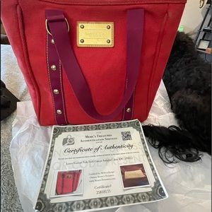 Pre-loved LV Toile Canvas Antigua Cabas MM